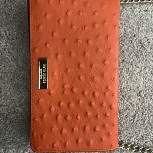 Kate Spade Orange Textured Clutch